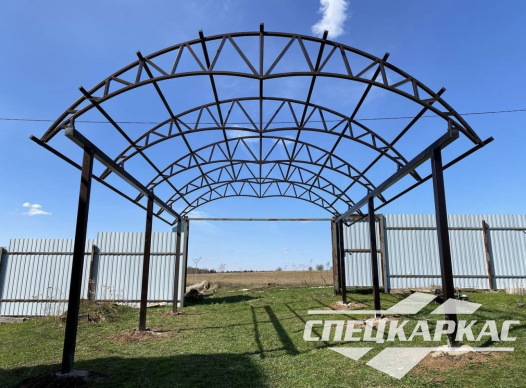 Арочный навес из поликарбоната для автомобиля №3 - фото 994