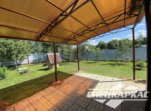 Навес из поликарбоната к дому | Навес их поликарбоната для терассы №13 - фото 1100