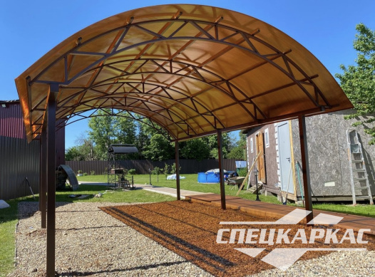 Навес для автомобиля из поликарбоната №20 - фото 1164